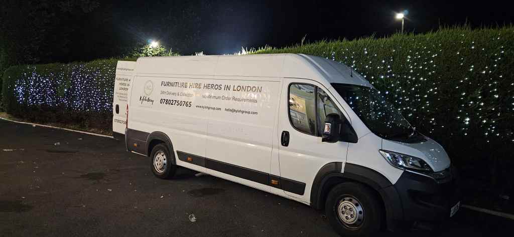 Kylah Group delivery van supporting conference furniture hire across London