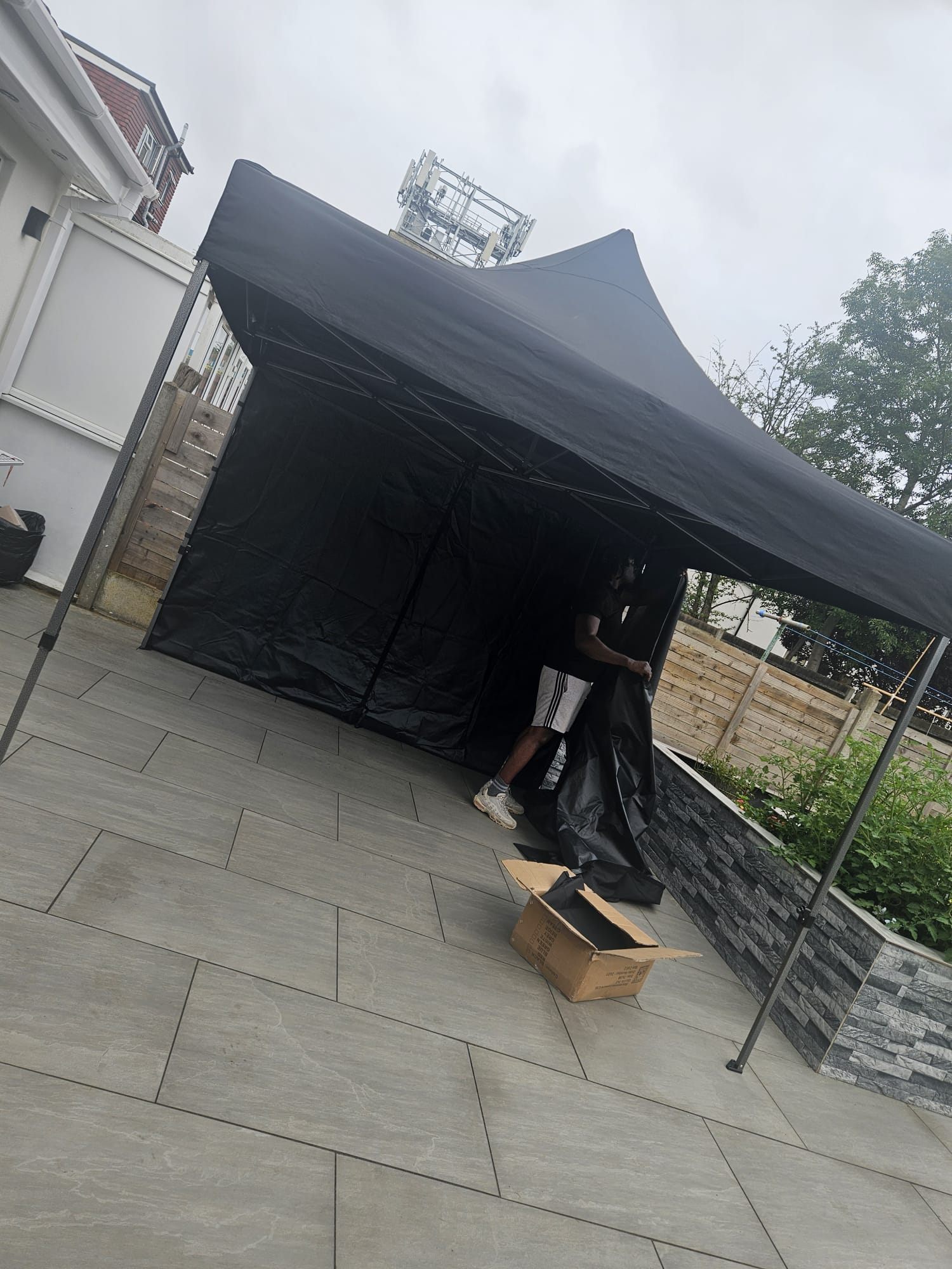 Black gazebo hire London product image