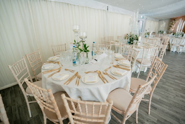Event chair hire London setup with elegant chairs and tables